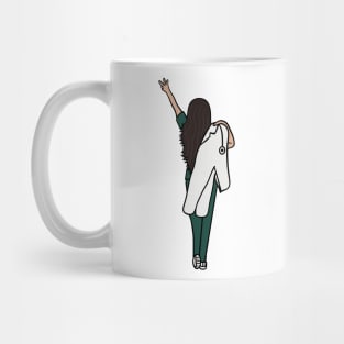 Graduation white coat scrub Mug